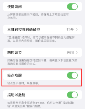 永清苹果授权维修站分享iPhone轻点无法唤醒怎么办