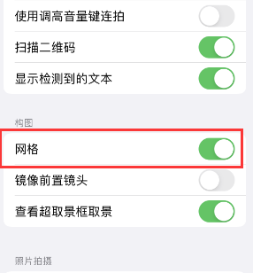 永清苹果手机维修网点分享iPhone如何开启九宫格构图功能 