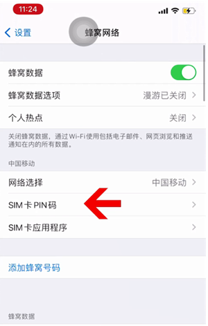 永清苹果14维修网分享如何给iPhone14的SIM卡设置密码 